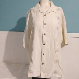 SALE GUC Mens Cellinni Collezione Silk Shirt. XL